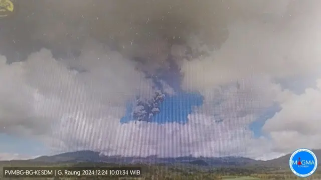 Letusan Gunung Raung Hiasi Langit