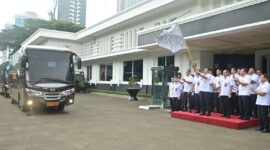 Kemhan RI Gelar Mudik Lebaran: 910 Pegawai dan Keluarga Dilepas Menuju Kampung Halaman